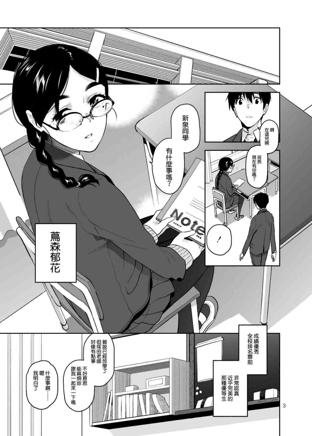 [日本漫画] 伪严肃淫乱的茑森同学 短篇,露出,调教,女学生,眼镜#[45P]-3