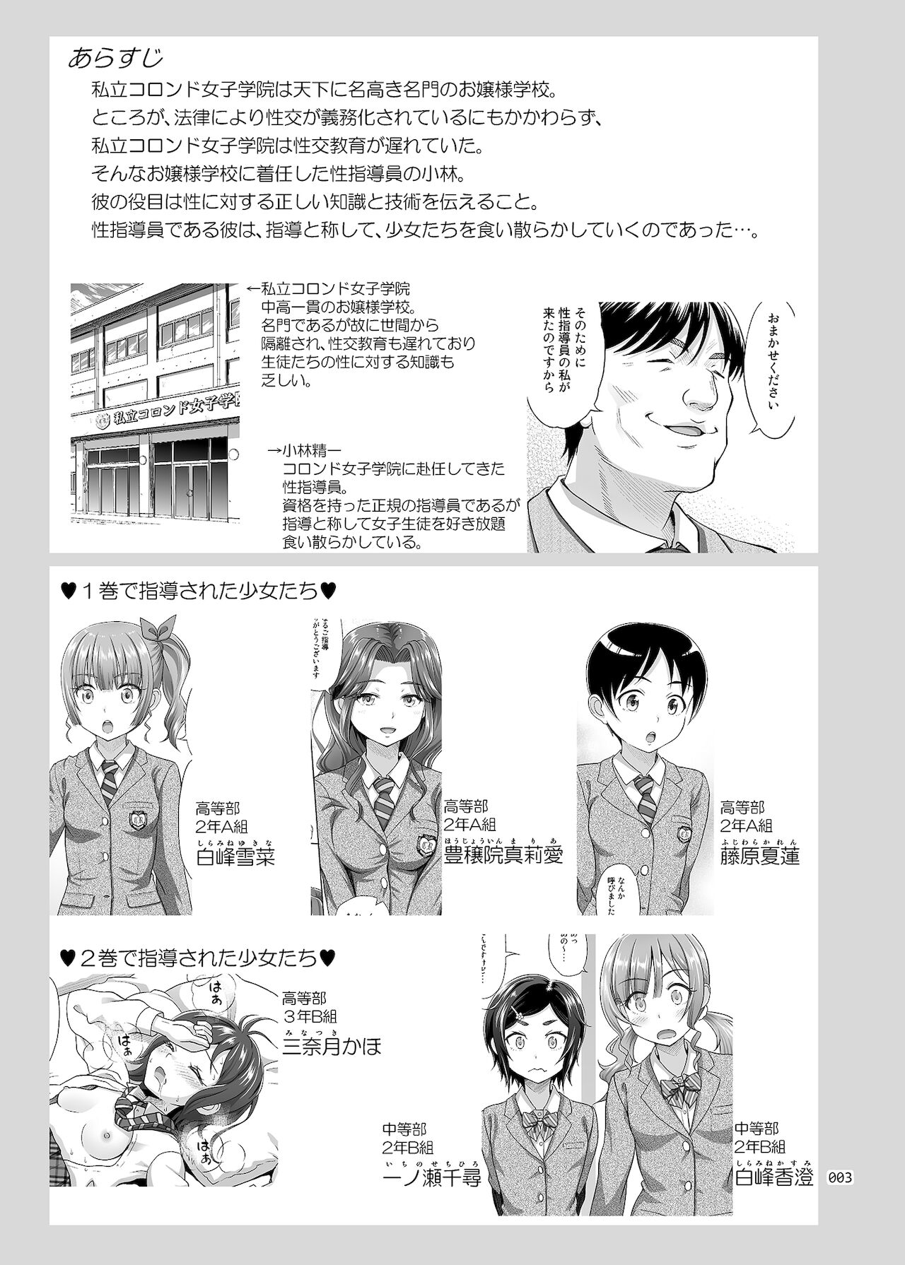 [日本漫画] 性指導員のお仕事3 蒸し暑い体育倉庫でいろんな練習をしてみたら汗だくになった 单本,萝莉#[55P]-2
