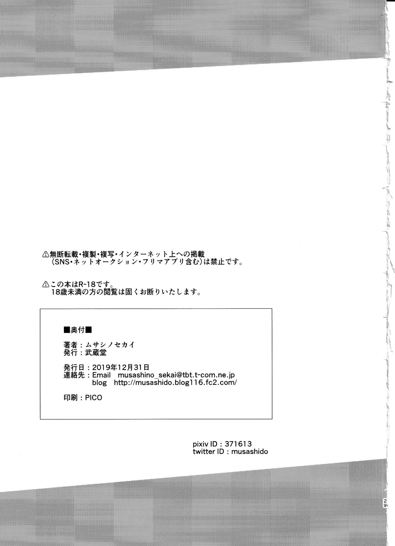 [日本漫画] (C97) [Musashi-dou (Musashino Sekai)] NAMAIKI GAL BITCH FUTANARIX (Fate/Grand Order) [Chinese] [  单本,巨乳大奶,单男,口交,束缚,双性人#[28P]-27