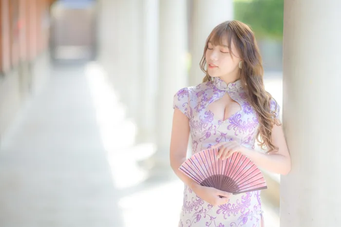 [爱美足] NO.040 Listening 旗袍絲襪高跟美腿外拍 街拍#[87P]-2