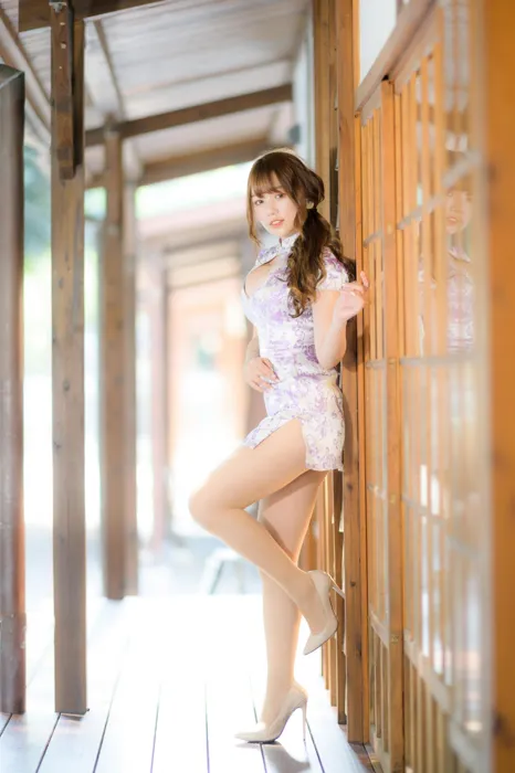 [爱美足] NO.040 Listening 旗袍絲襪高跟美腿外拍 街拍#[87P]-3