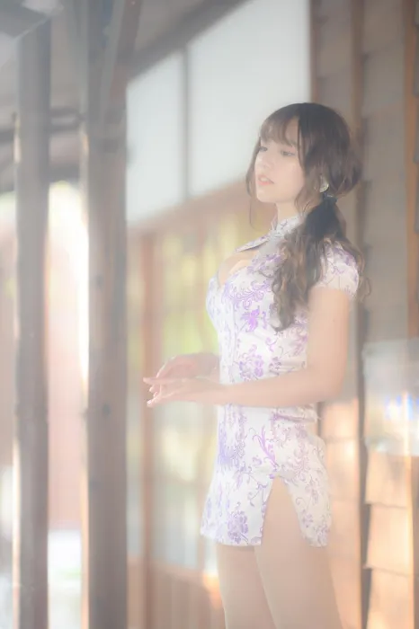 [爱美足] NO.040 Listening 旗袍絲襪高跟美腿外拍 街拍#[87P]-6