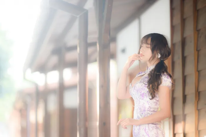 [爱美足] NO.040 Listening 旗袍絲襪高跟美腿外拍 街拍#[87P]-7