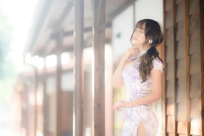 [爱美足] NO.040 Listening 旗袍絲襪高跟美腿外拍 街拍#[87P]-8