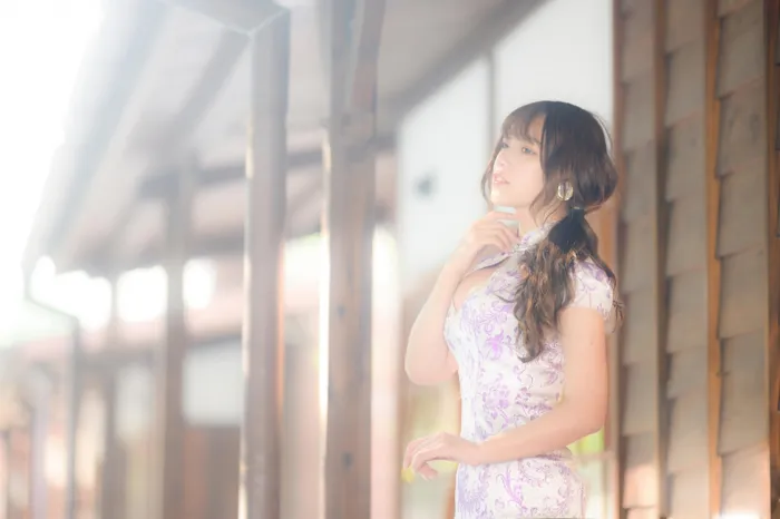 [爱美足] NO.040 Listening 旗袍絲襪高跟美腿外拍 街拍#[87P]-9