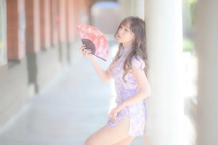 [爱美足] NO.040 Listening 旗袍絲襪高跟美腿外拍 街拍#[87P]-5