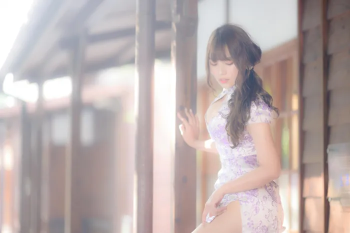 [爱美足] NO.040 Listening 旗袍絲襪高跟美腿外拍 街拍#[87P]-2
