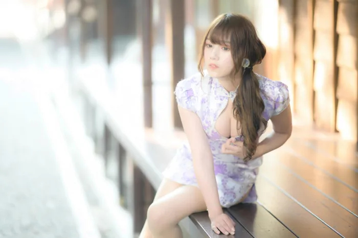[爱美足] NO.040 Listening 旗袍絲襪高跟美腿外拍 街拍#[87P]-5
