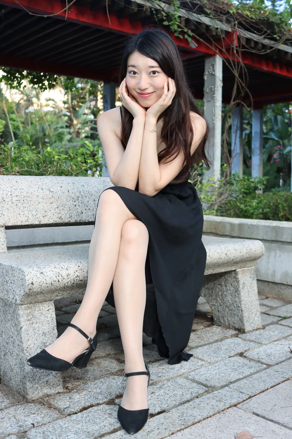 [爱美足] NO.106 吴小葵 公园黑色长裙 街拍#[61P]-8