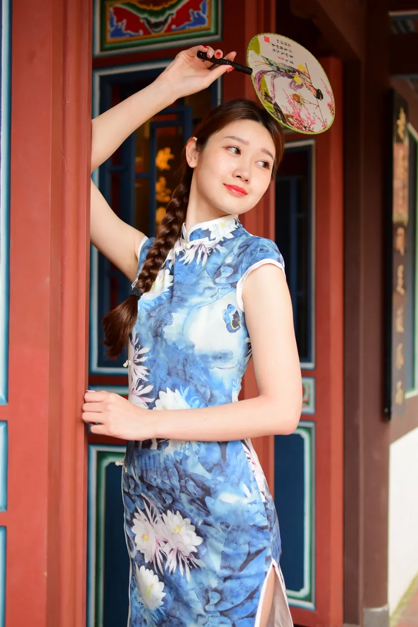 [爱美足] NO.174 美元 高衩长旗袍白高跟美腿 街拍#[105P]-5