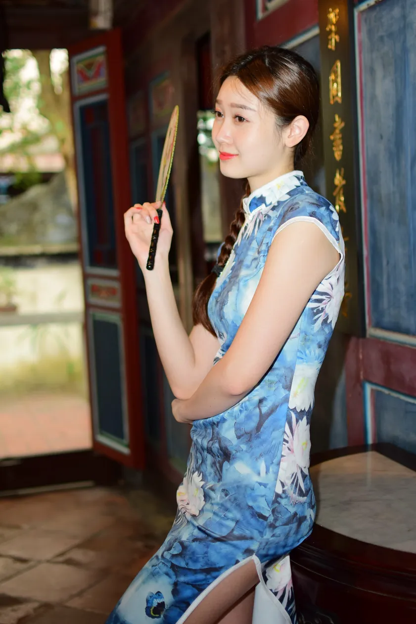 [爱美足] NO.174 美元 高衩长旗袍白高跟美腿 街拍#[105P]-10
