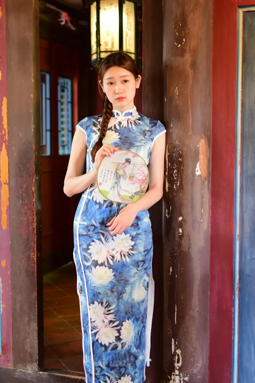 [爱美足] NO.174 美元 高衩长旗袍白高跟美腿 街拍#[105P]-4