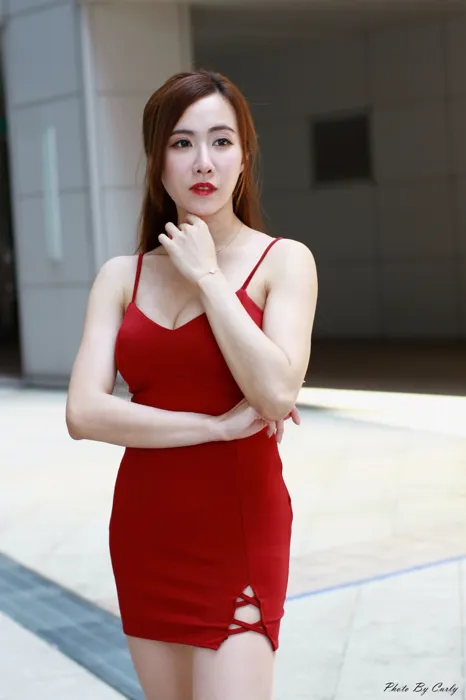 [爱美足] NO.042 Dora 吊带紧身裙 高跟美腿外拍 街拍#[106P]-4