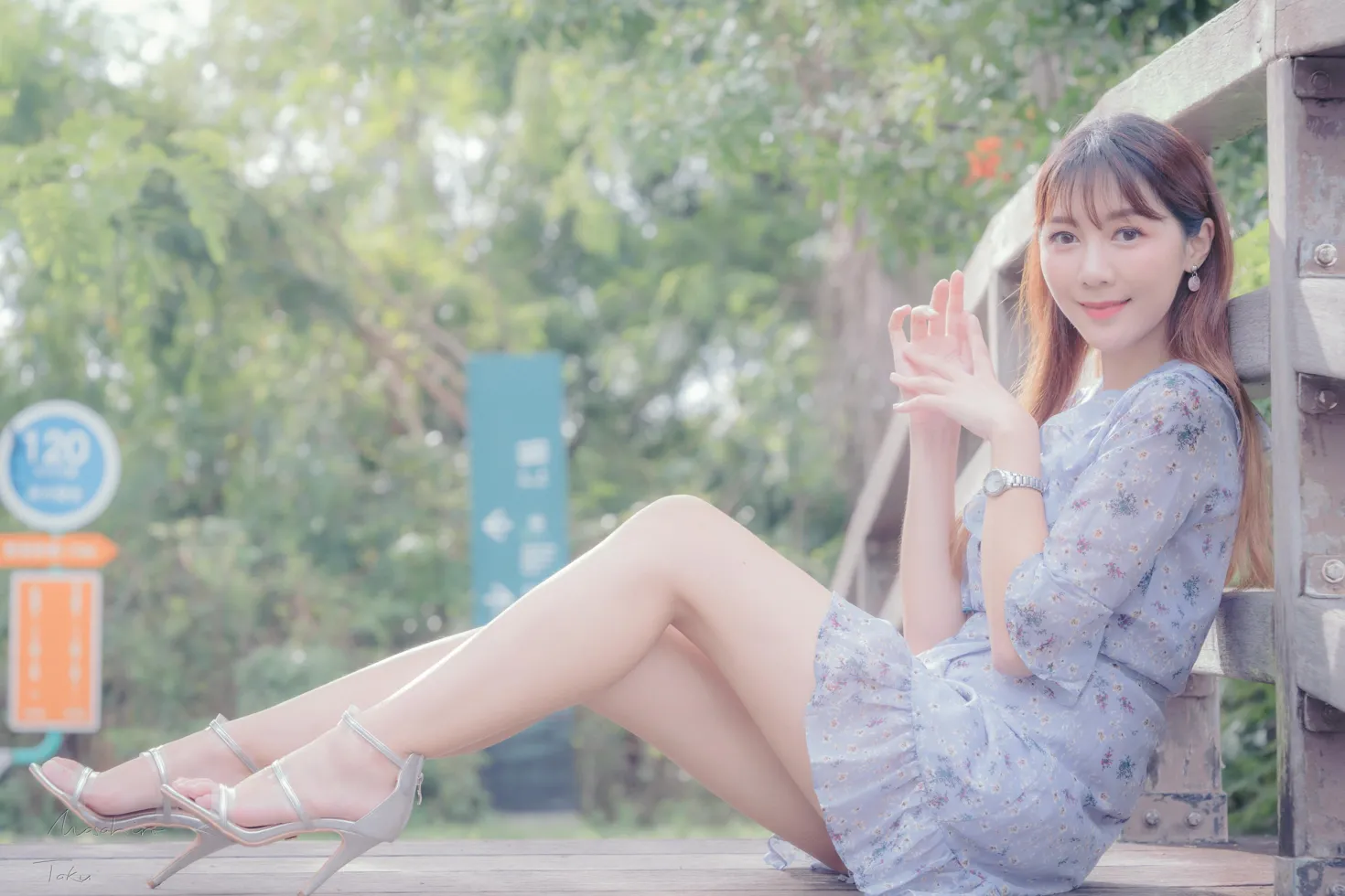 [爱美足] NO.197 彭璇 连衣短裙涼高美腿 街拍#[58P]-1