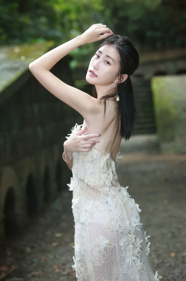 [爱美足] NO.148 王红 镂空白纱涼高美腿 街拍#[70P]-4