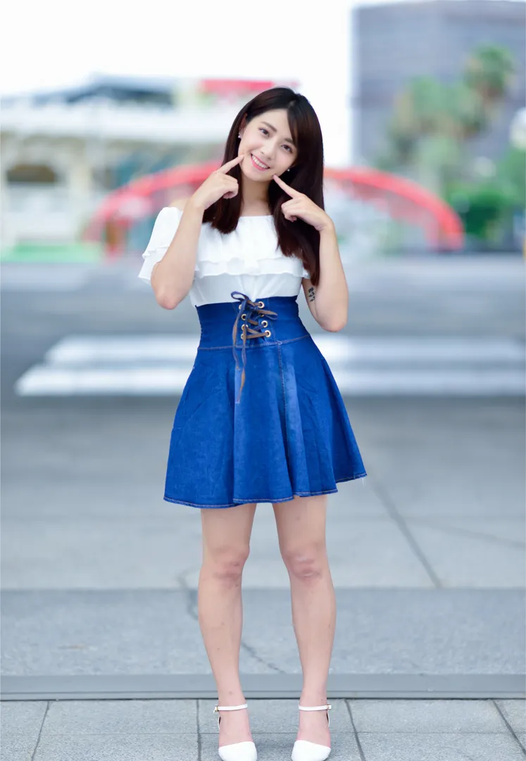 [爱美足] NO.168 姍姍 牛仔短裙涼高美腿 街拍#[35P]-1