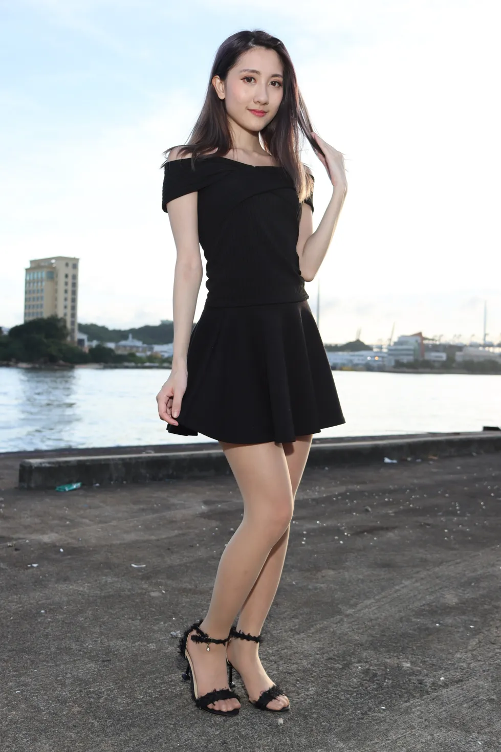 [爱美足] NO.140 Elaine Chung 连衣裙丝袜凉高美腿 街拍#[73P]-4