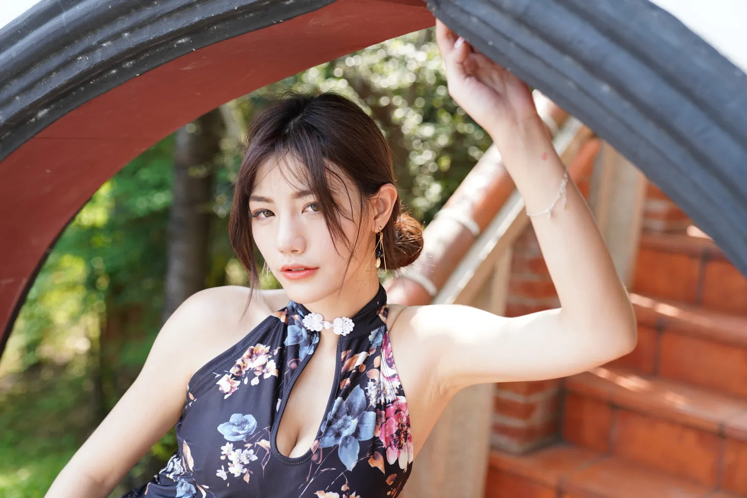 [爱美足] NO.104 陈葳 蓝花短旗袍高跟美腿 街拍#[117P]-8