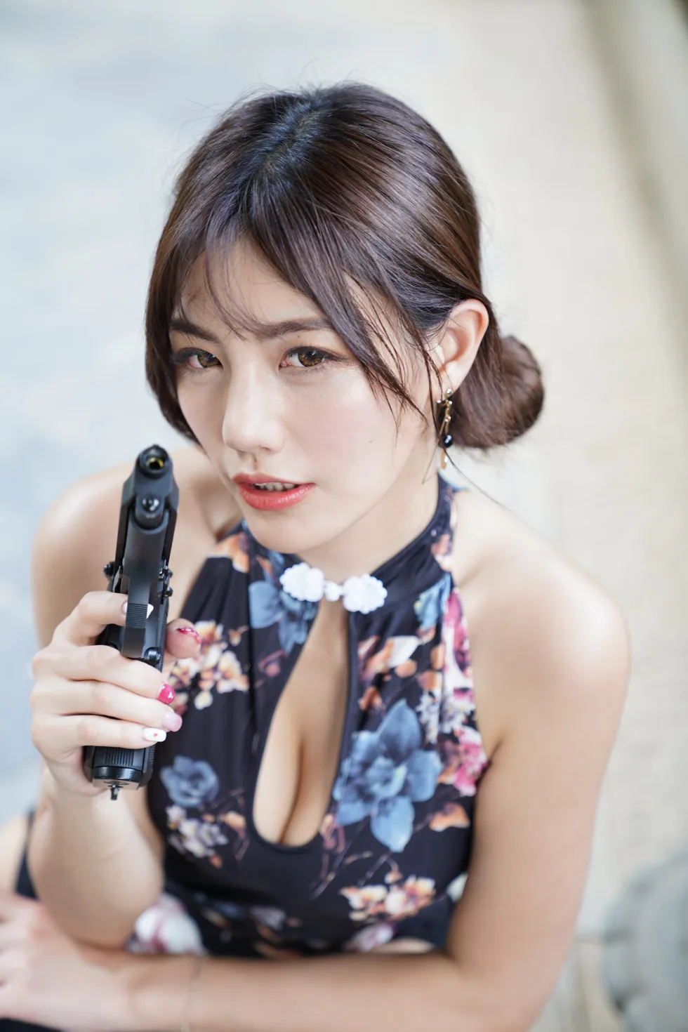 [爱美足] NO.104 陈葳 蓝花短旗袍高跟美腿 街拍#[117P]-5