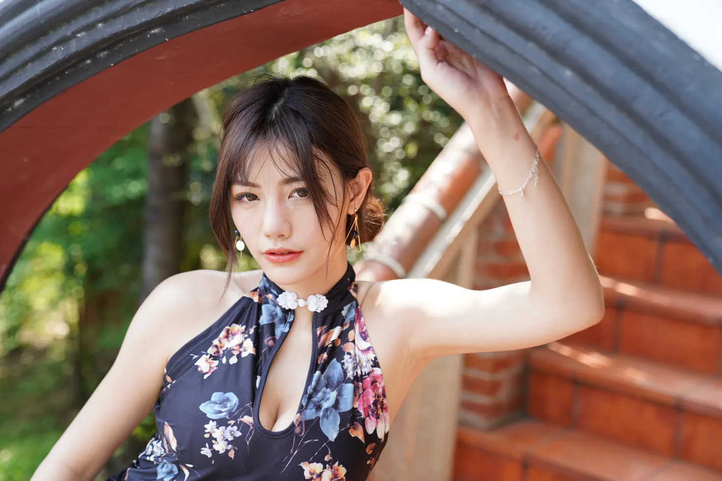 [爱美足] NO.104 陈葳 蓝花短旗袍高跟美腿 街拍#[117P]-3