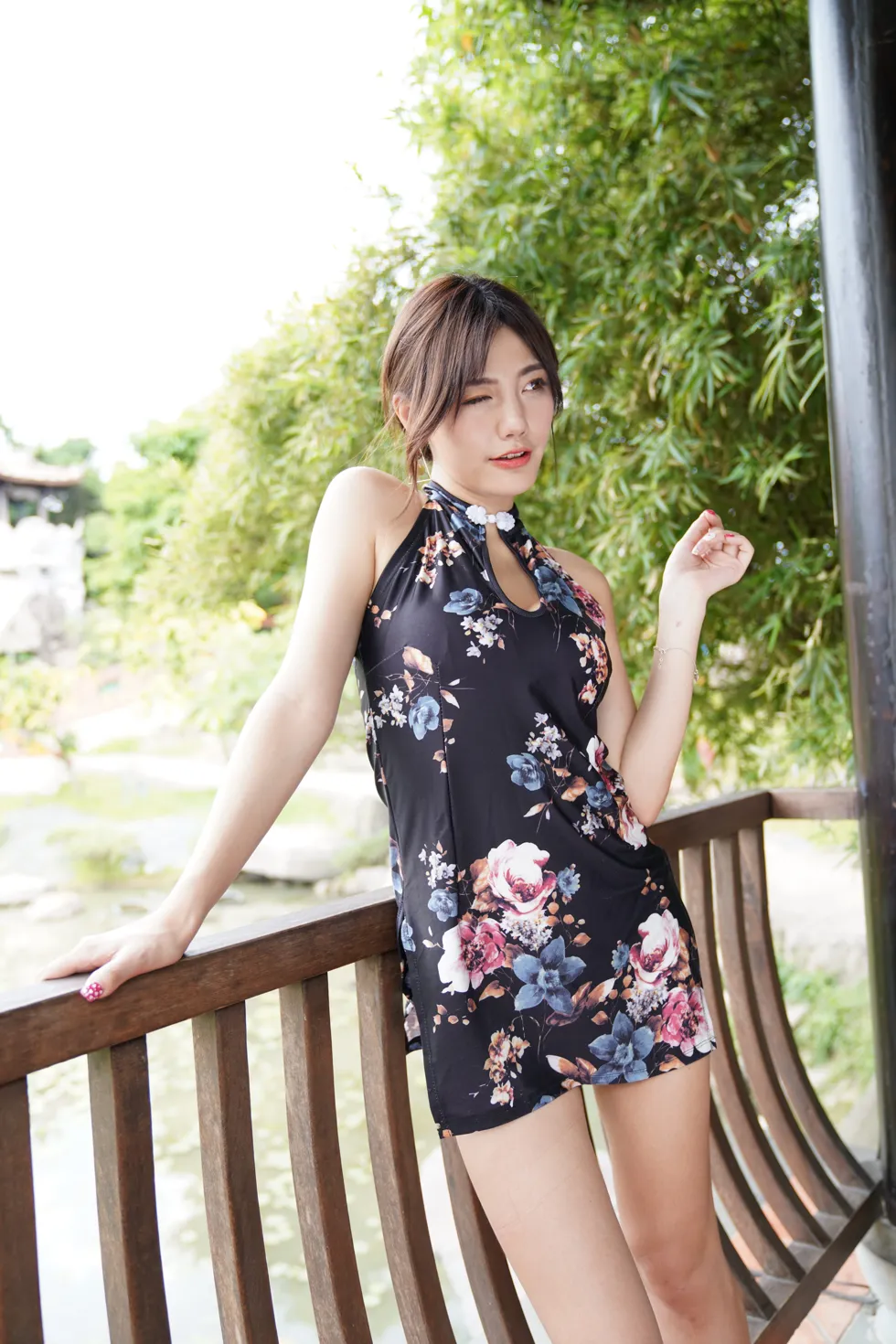 [爱美足] NO.104 陈葳 蓝花短旗袍高跟美腿 街拍#[117P]-7