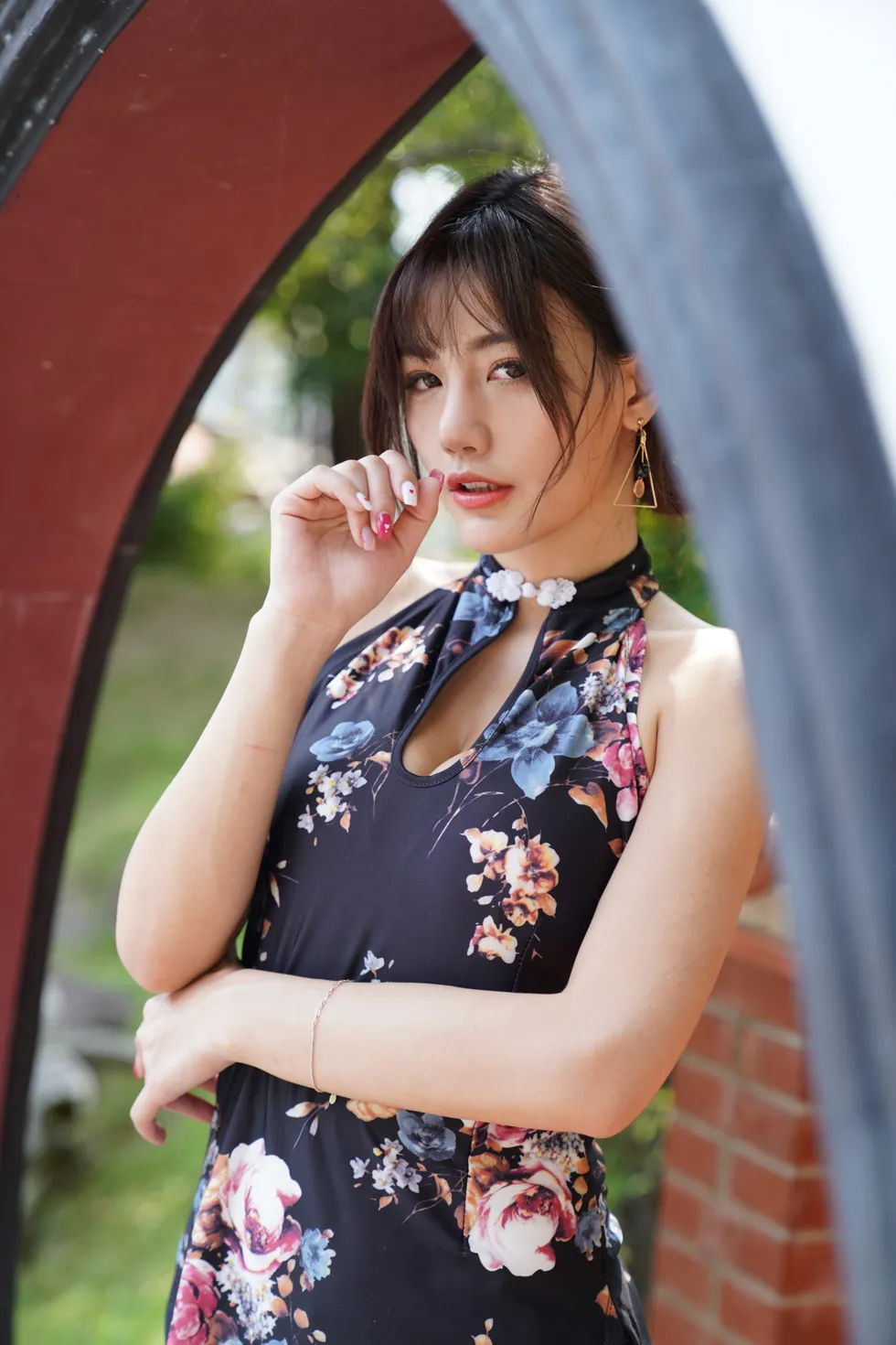 [爱美足] NO.104 陈葳 蓝花短旗袍高跟美腿 街拍#[117P]-8
