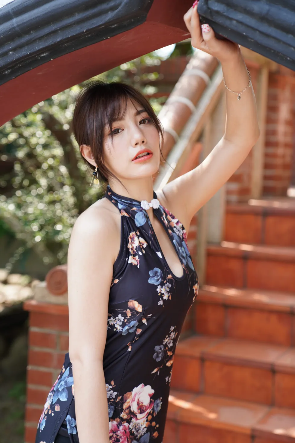 [爱美足] NO.104 陈葳 蓝花短旗袍高跟美腿 街拍#[117P]-4
