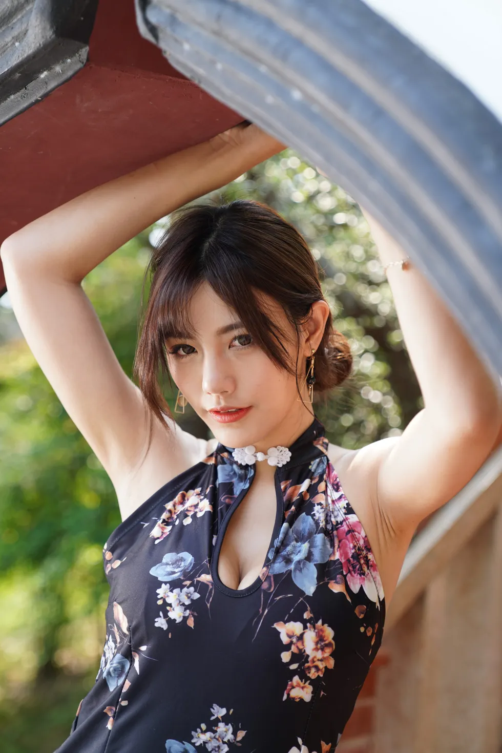 [爱美足] NO.104 陈葳 蓝花短旗袍高跟美腿 街拍#[117P]-7