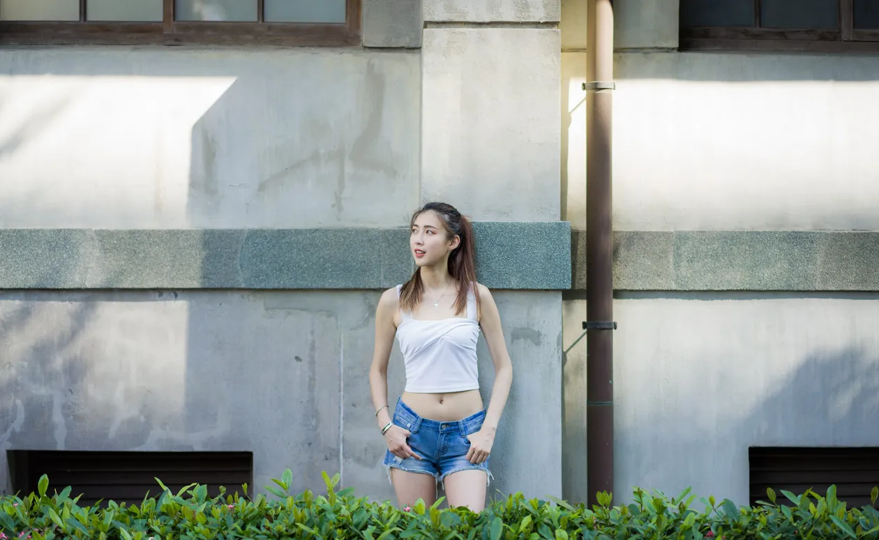 [爱美足] NO.186 金允乔 露肚牛仔短裤凉高美腿 街拍#[47P]-9