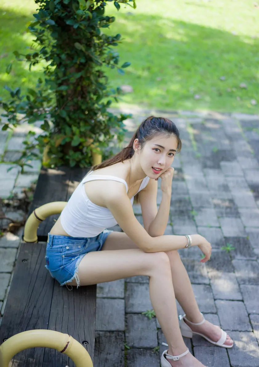 [爱美足] NO.186 金允乔 露肚牛仔短裤凉高美腿 街拍#[47P]-8