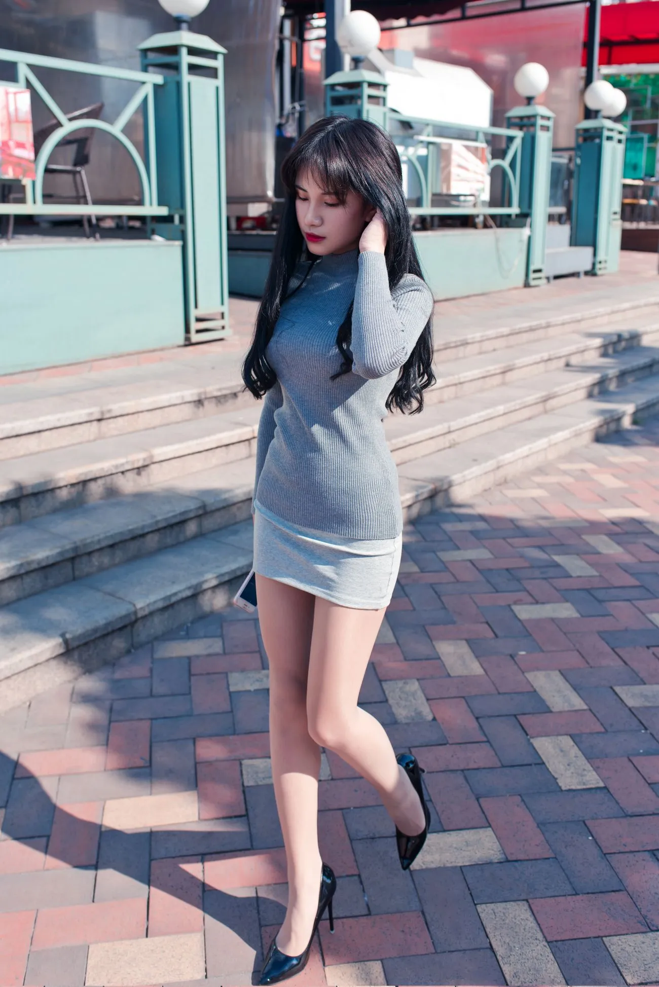 [爱美足] NO.084 休闲书屋里的短裙肉丝美女萌宝儿 街拍#[79P]-3