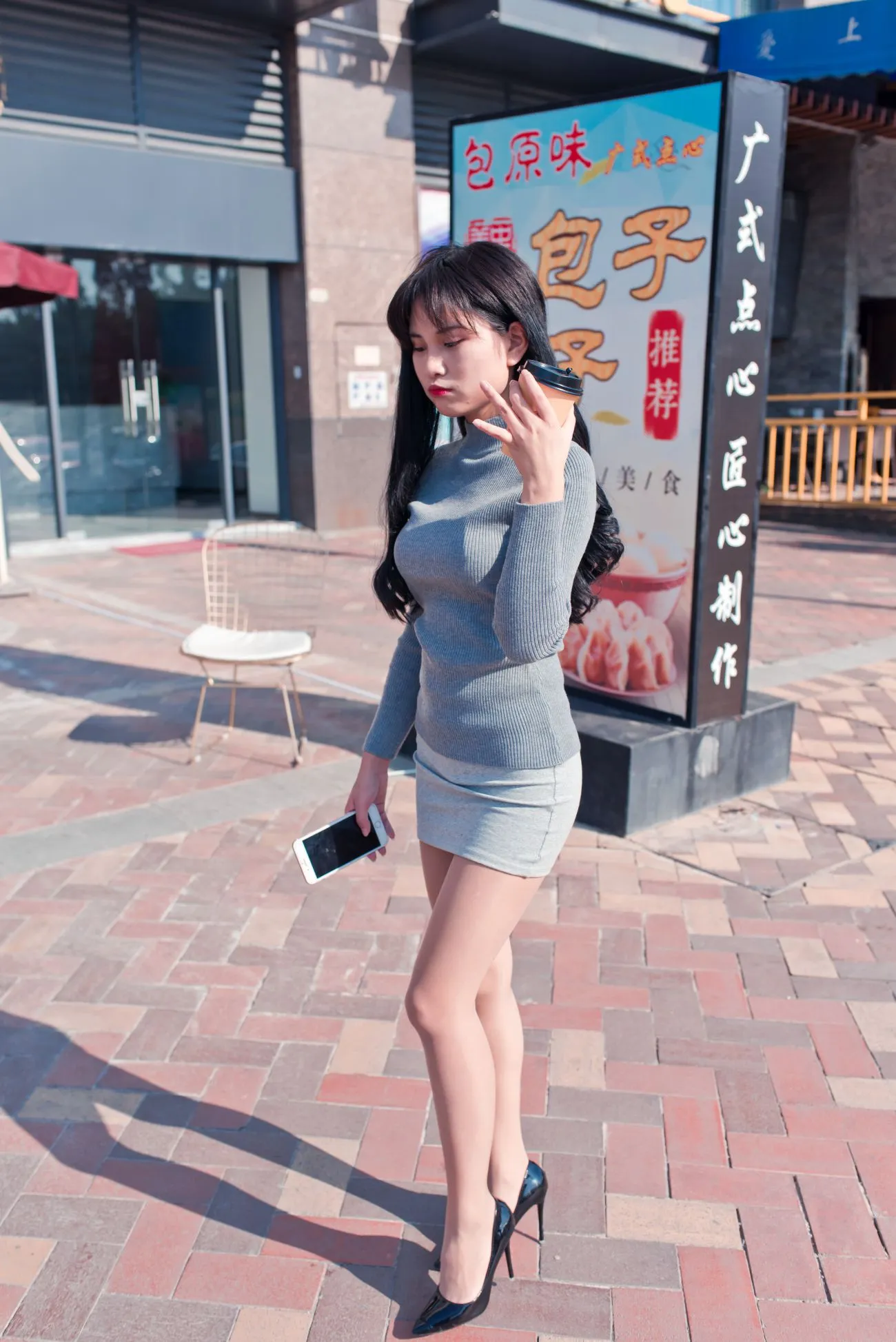 [爱美足] NO.084 休闲书屋里的短裙肉丝美女萌宝儿 街拍#[79P]-4