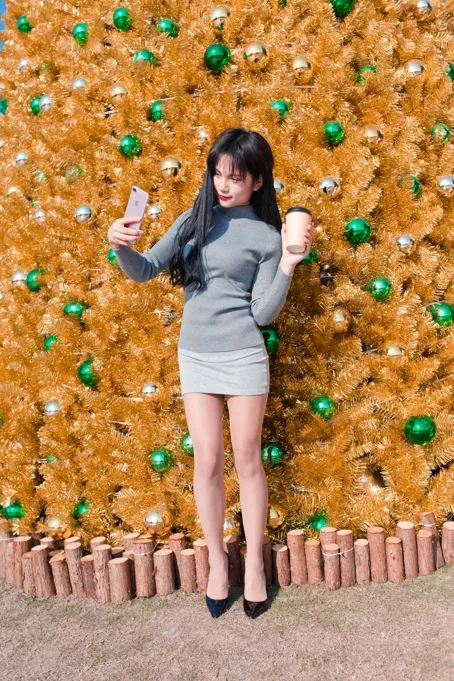[爱美足] NO.084 休闲书屋里的短裙肉丝美女萌宝儿 街拍#[79P]-7