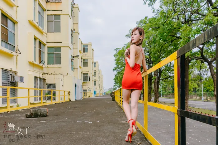 [爱美足] NO.047 艾比 紅連衣短裙 高跟美腿外拍 街拍#[106P]-3