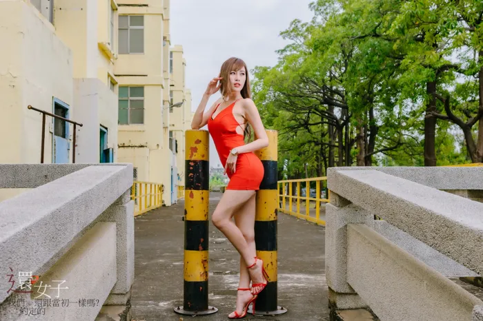 [爱美足] NO.047 艾比 紅連衣短裙 高跟美腿外拍 街拍#[106P]-3