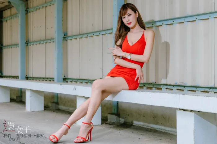 [爱美足] NO.047 艾比 紅連衣短裙 高跟美腿外拍 街拍#[106P]-10