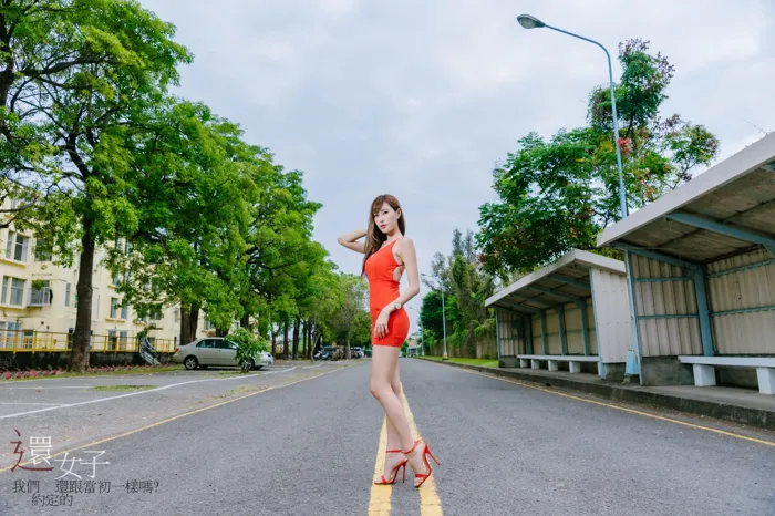 [爱美足] NO.047 艾比 紅連衣短裙 高跟美腿外拍 街拍#[106P]-8