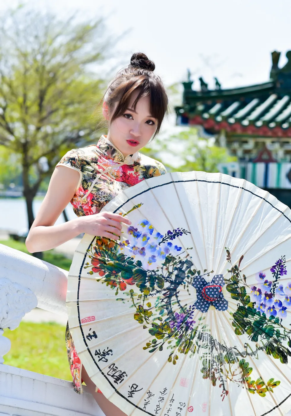 [爱美足] NO.189 繆婉瑜 碎花短旗袍高跟美腿 街拍#[68P]-9