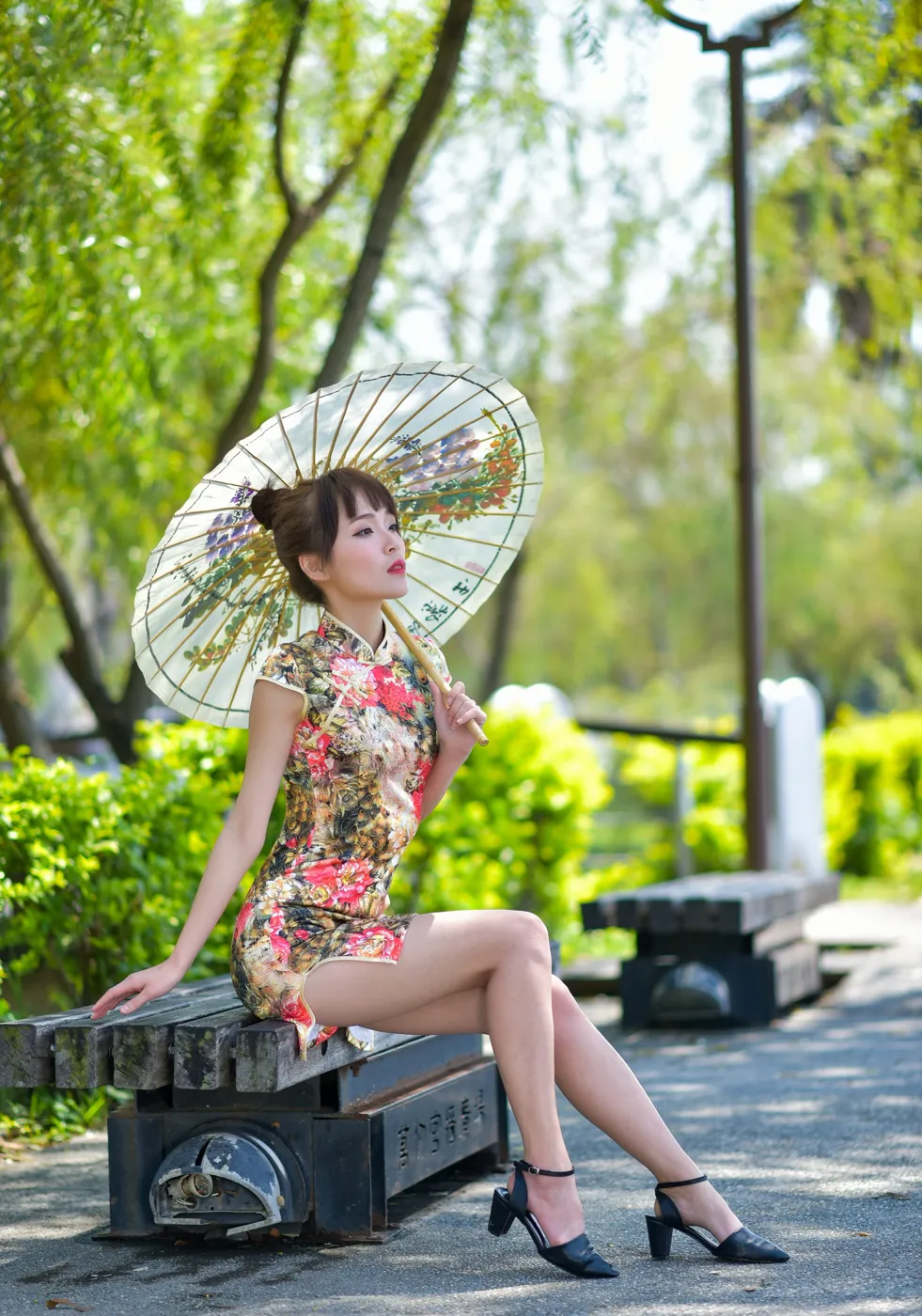 [爱美足] NO.189 繆婉瑜 碎花短旗袍高跟美腿 街拍#[68P]-3