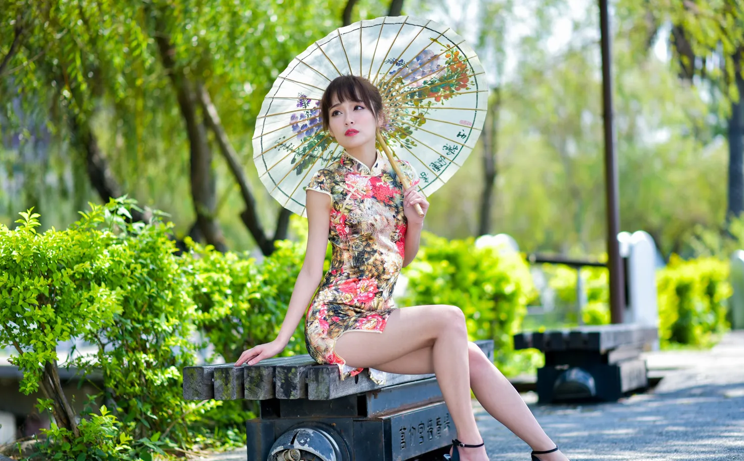 [爱美足] NO.189 繆婉瑜 碎花短旗袍高跟美腿 街拍#[68P]-10