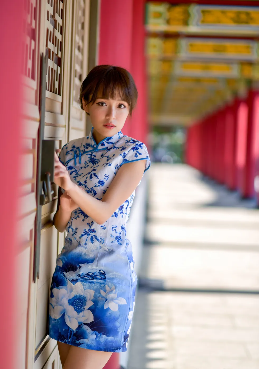 [爱美足] NO.189 繆婉瑜 碎花短旗袍高跟美腿 街拍#[68P]-5