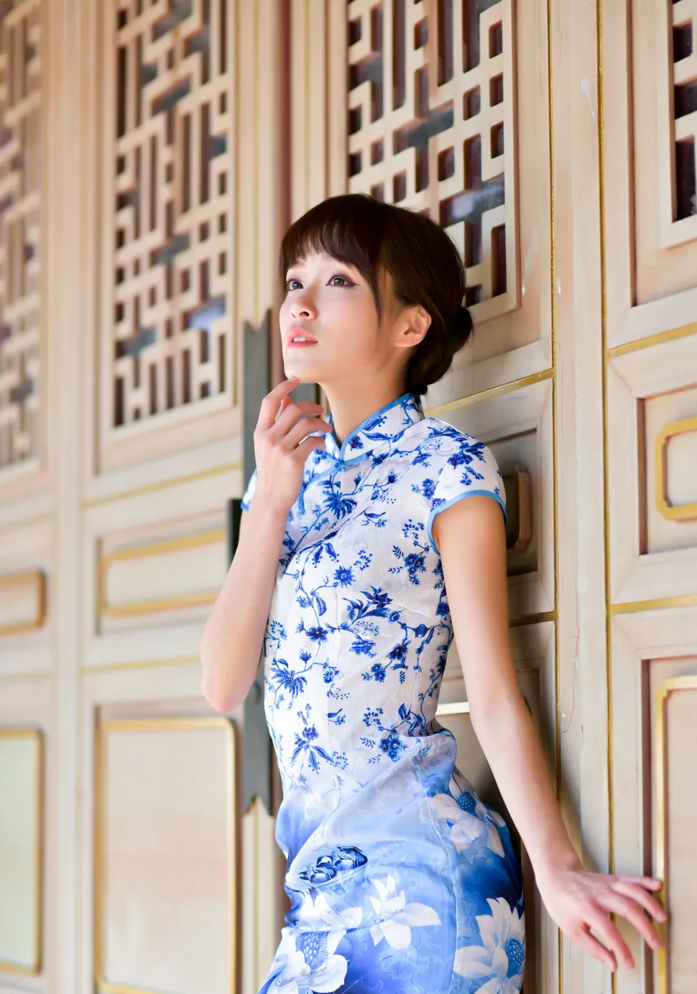 [爱美足] NO.189 繆婉瑜 碎花短旗袍高跟美腿 街拍#[68P]-7