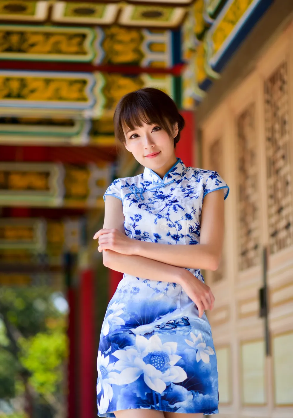 [爱美足] NO.189 繆婉瑜 碎花短旗袍高跟美腿 街拍#[68P]-8