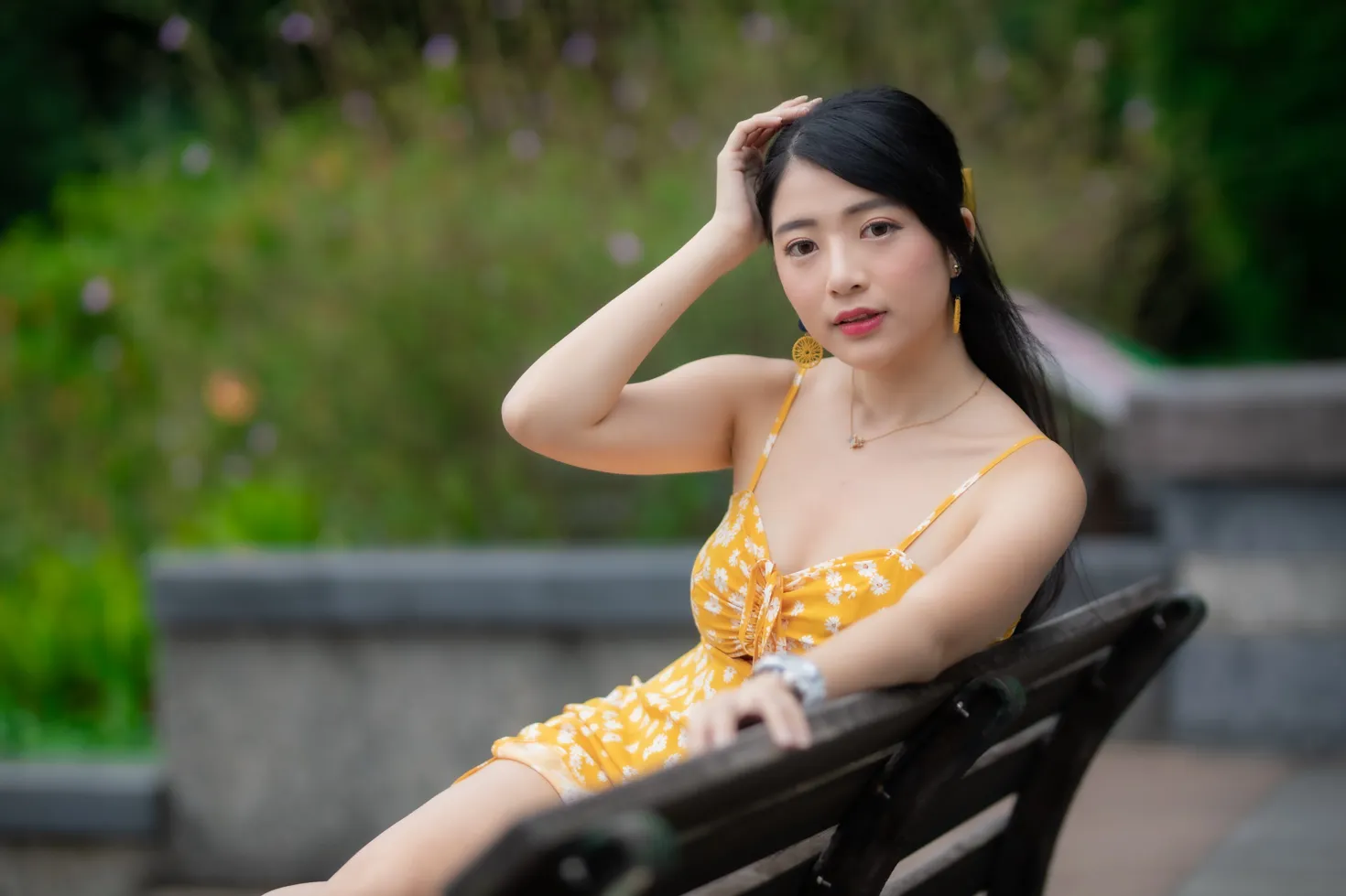 [爱美足] NO.170 湘芹 吊带连衣裙高跟美腿 街拍#[48P]-1