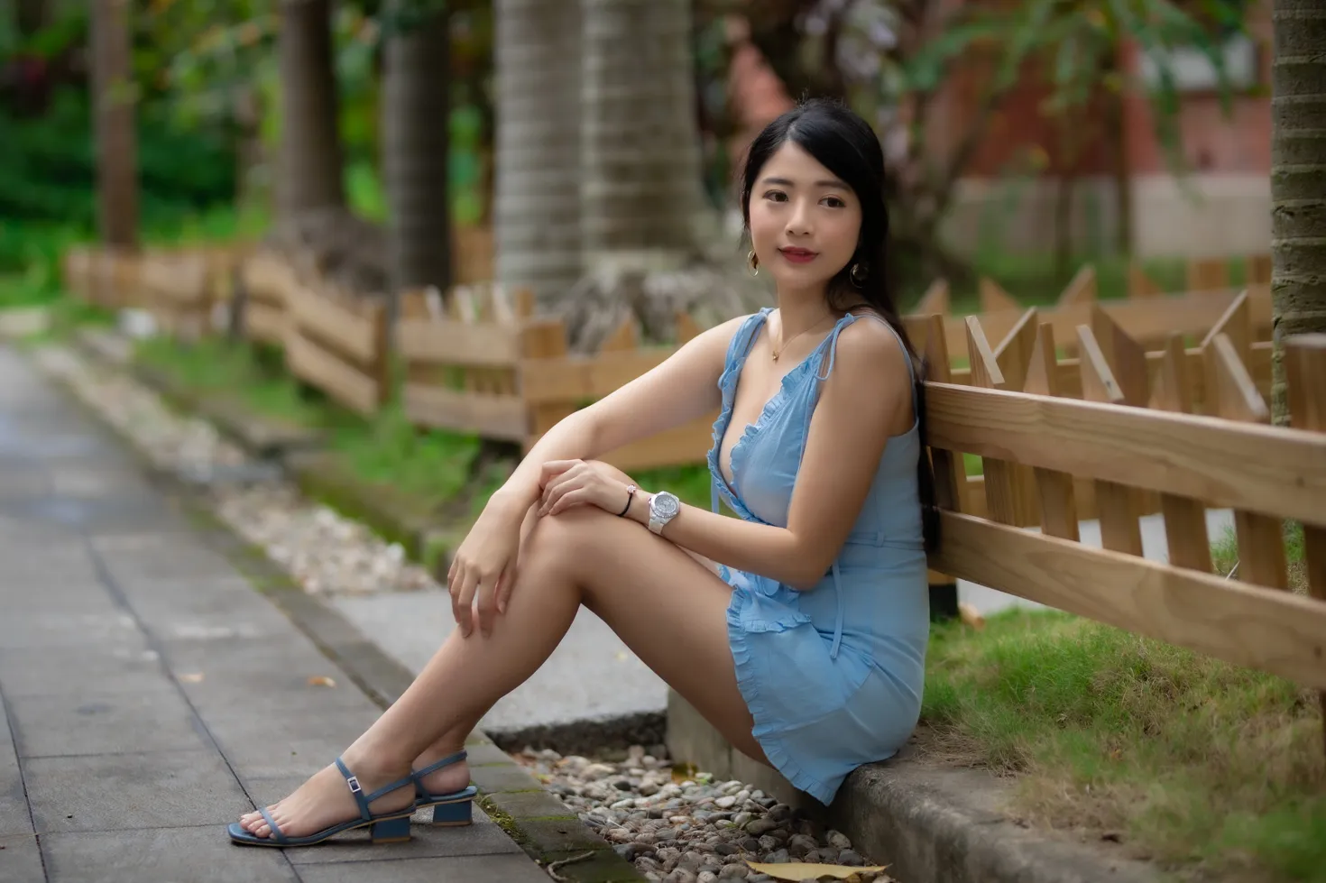 [爱美足] NO.170 湘芹 吊带连衣裙高跟美腿 街拍#[48P]-6