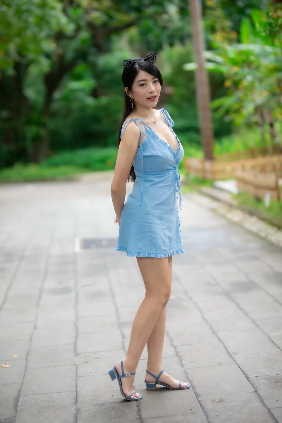 [爱美足] NO.170 湘芹 吊带连衣裙高跟美腿 街拍#[48P]-2
