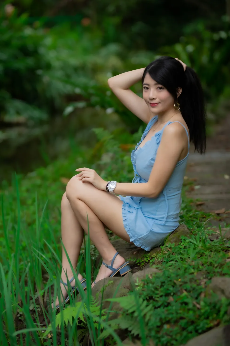 [爱美足] NO.170 湘芹 吊带连衣裙高跟美腿 街拍#[48P]-4