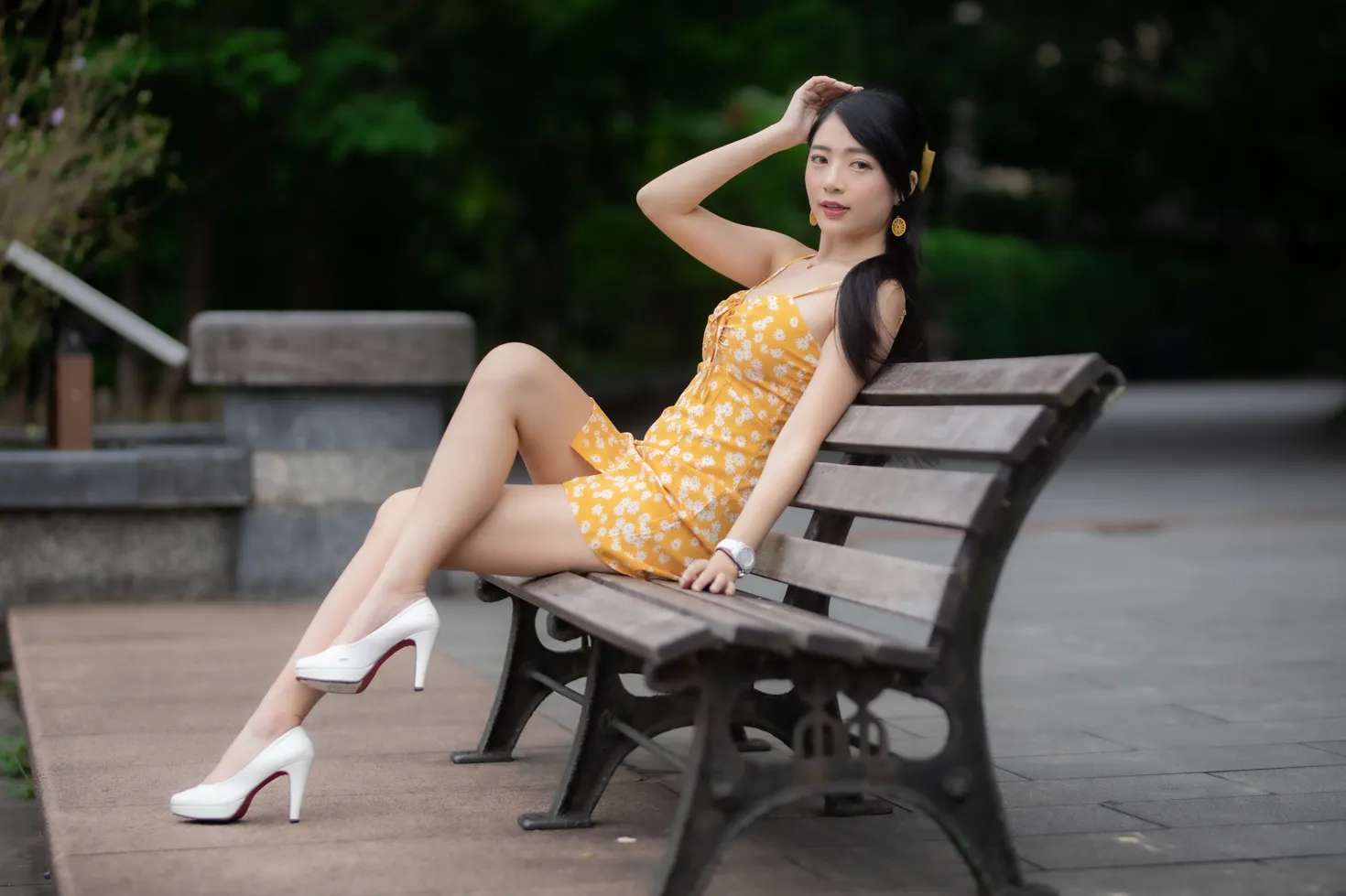 [爱美足] NO.170 湘芹 吊带连衣裙高跟美腿 街拍#[48P]-8