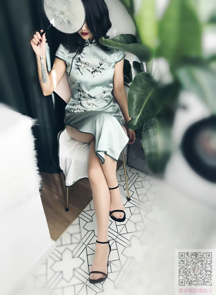 [爱美足] NO.115 Nia乔乔学姐居家性感旗袍肉丝 街拍#[64P]-4