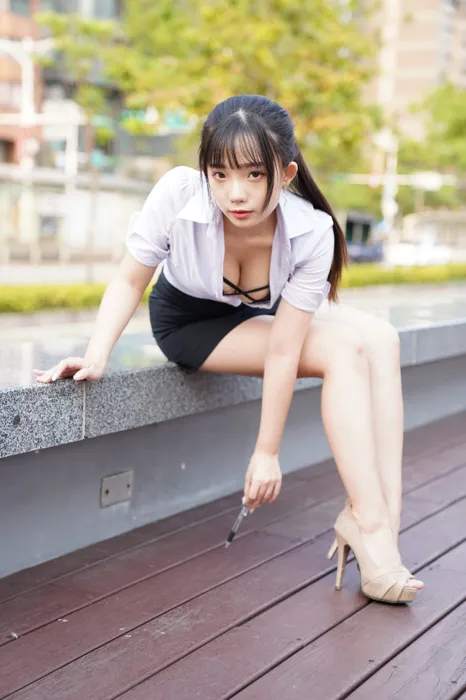 [爱美足] NO.078  陈家琳 OL短裙 高跟美腿外拍 街拍#[100P]-9